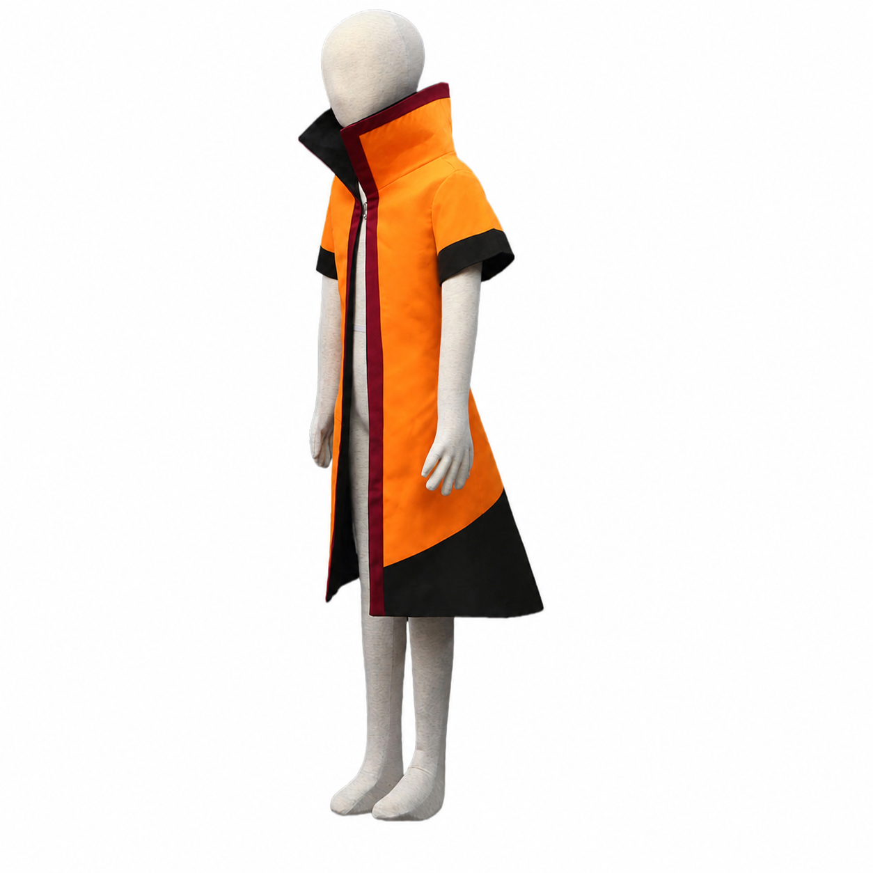 Anime Sixth Village Leader Ninja Cosplay Costume Orange Cloak for Men and Kids