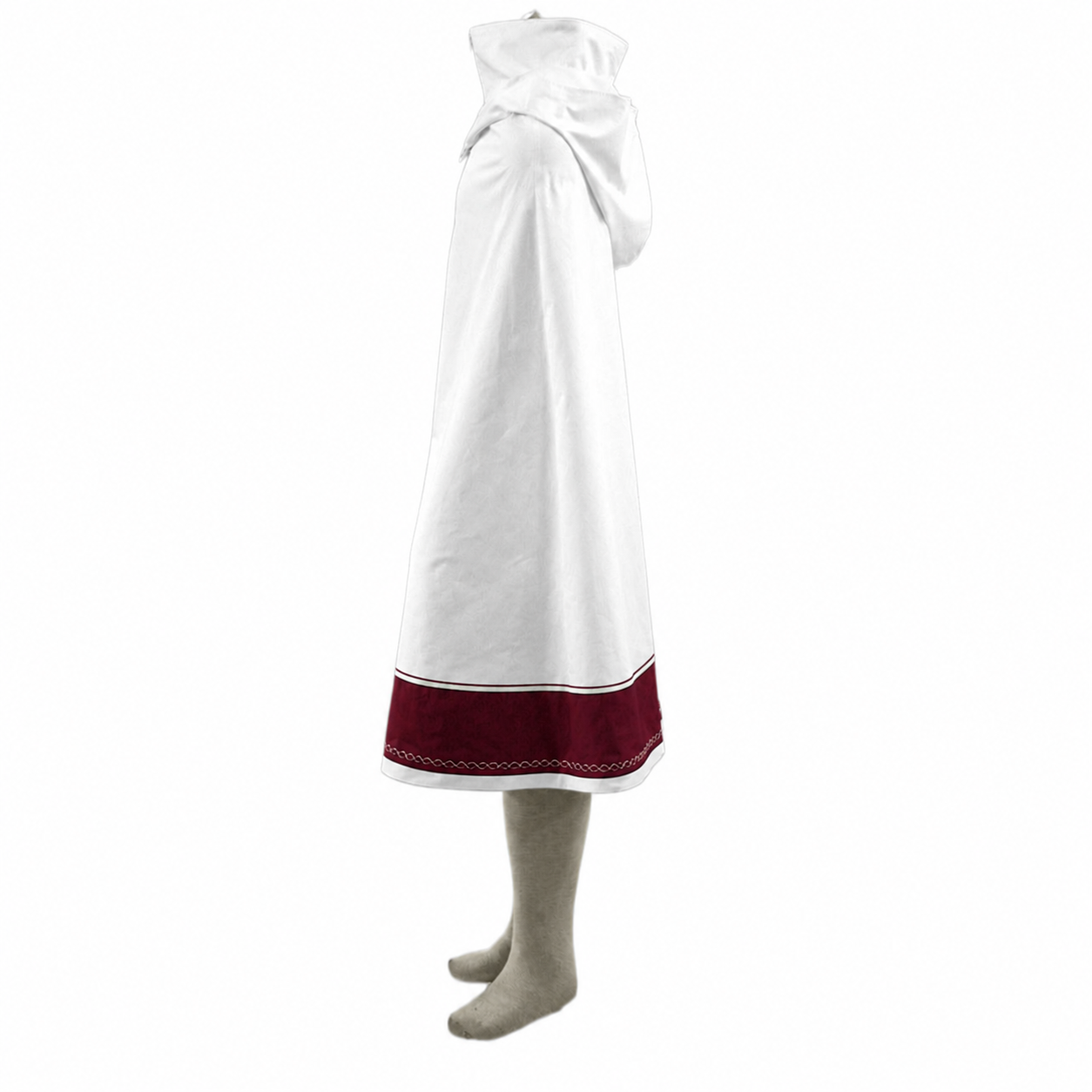 Anime Hidden Village Ninja Cosplay Costume White Cloak for Adults and Kids