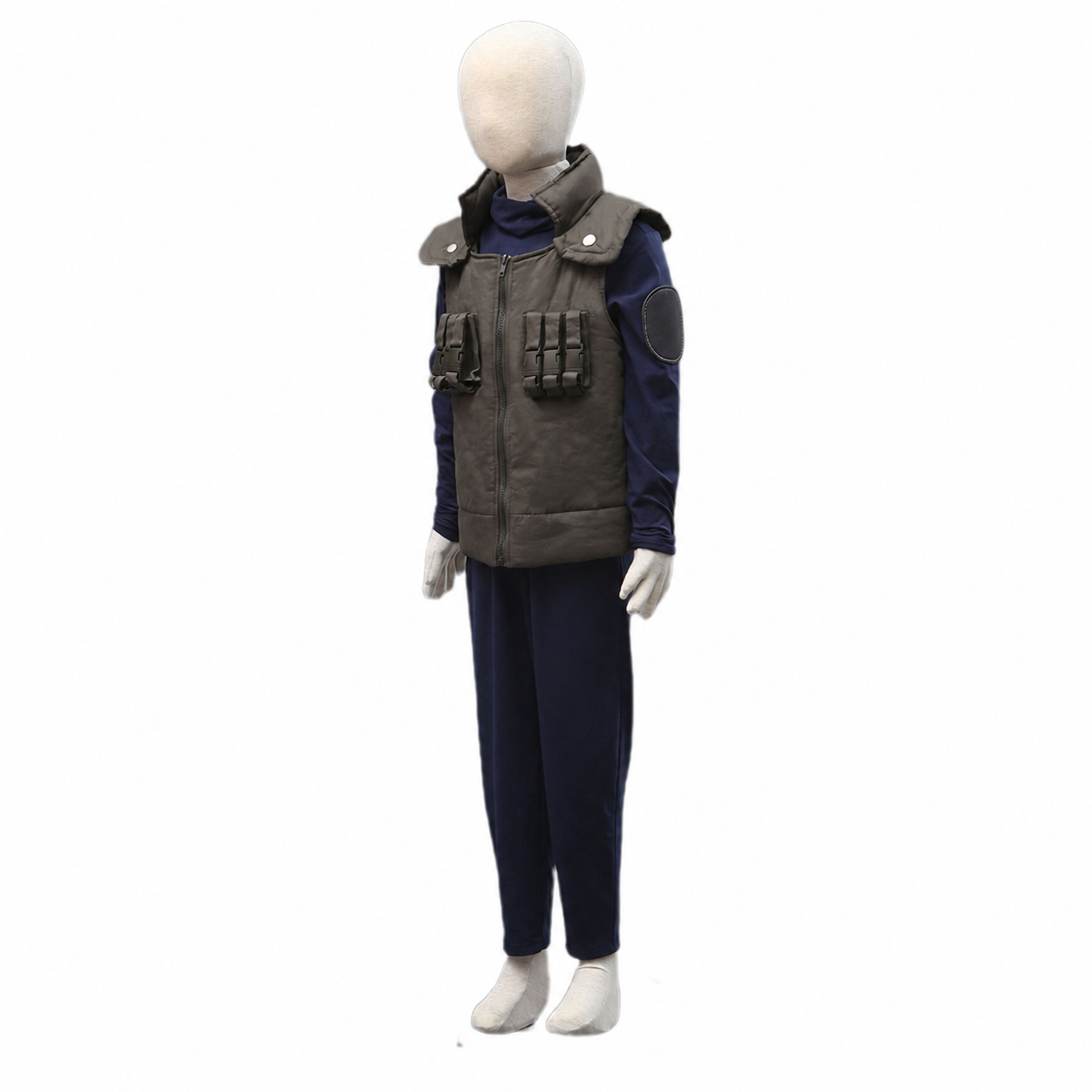 Anime Ninja Jonin Uniform Kit with Classic Ninja Headband for Men and Kids