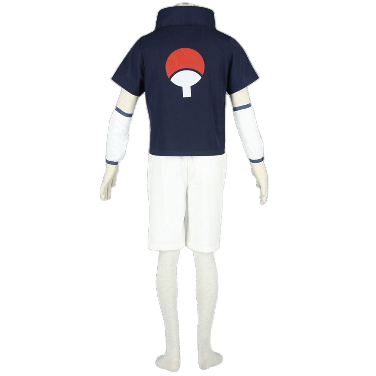 Naruto Costume Uchiha Sasuke Cosplay High Collar Costume with Headband for Boys Men